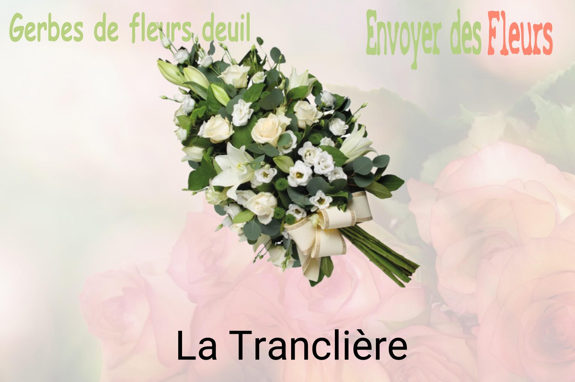 Gerbe de fleurs de deuil livrée à La Tranclière